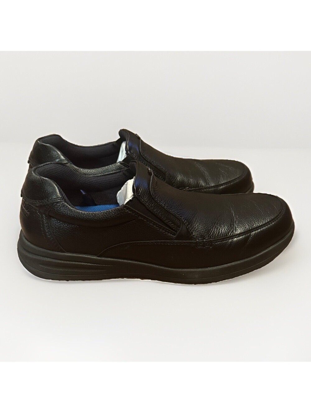 NEW Nunn Bush Black Cam Moc Toe Slip-On Memory Foam Tumble Casual Shoe Size 10.5